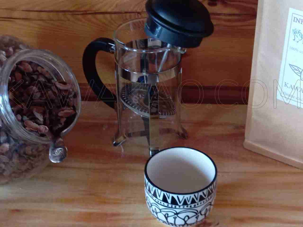 Préparation tisane cacao